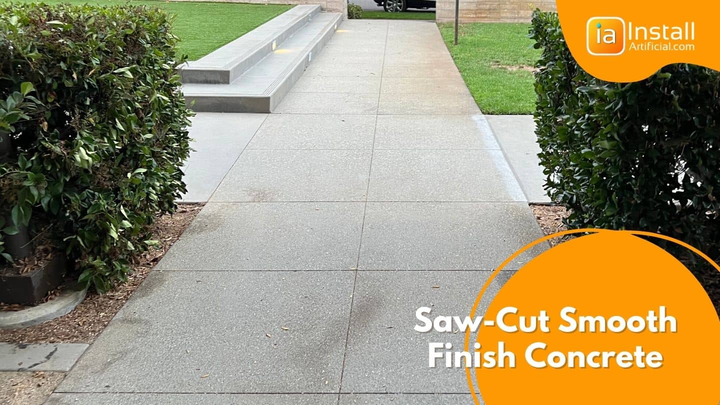 Saw cut clearance concrete patio